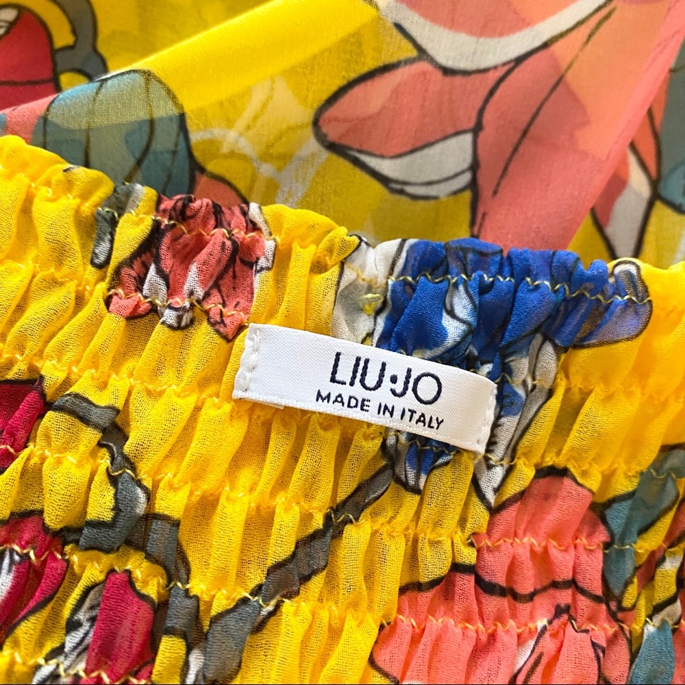 Liu Jo Yellow Floral Silk Dress - Picture 11 of 12